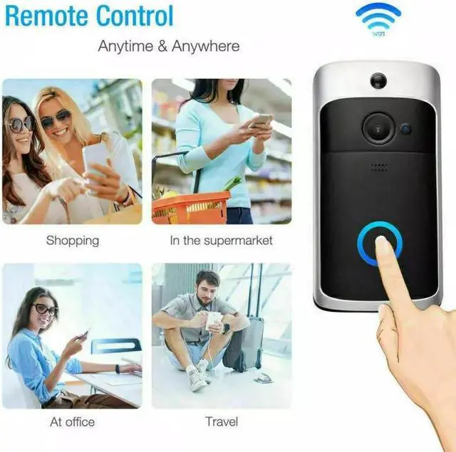 Alt view image 5 of 7 - Smart Wireless WiFi Video Doorbell Phone Door Ring Intercom Security Camera Bell