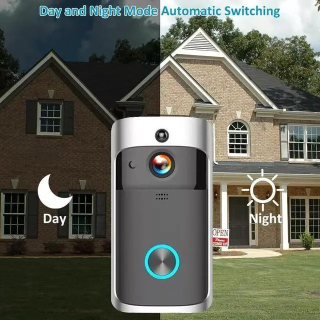 Alt view image 7 of 7 - Smart Wireless WiFi Video Doorbell Phone Door Ring Intercom Security Camera Bell