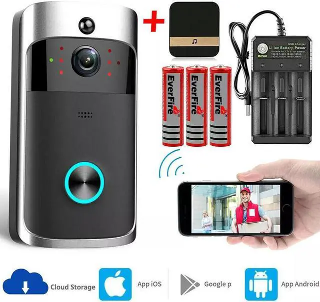 Main image of Smart Wireless WiFi Video Doorbell Phone Door Ring Intercom Security Camera Bell