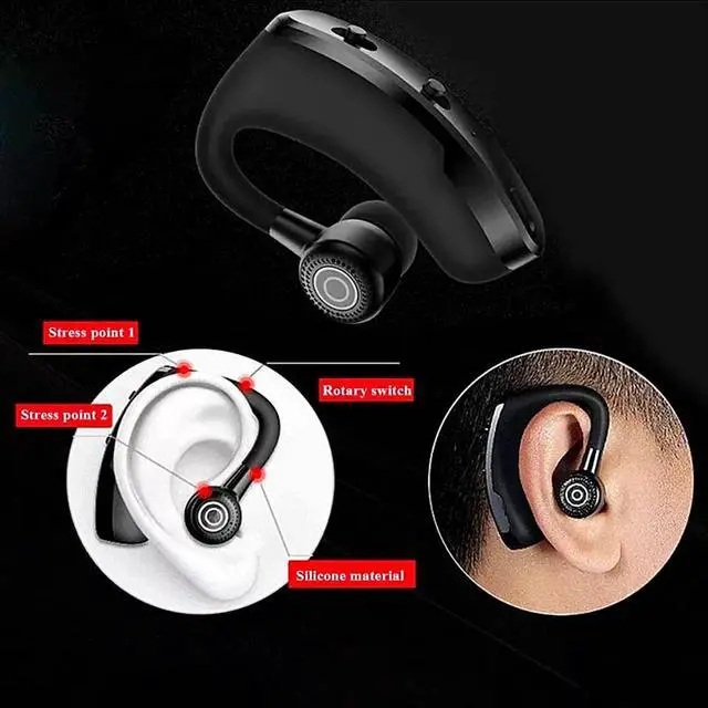 Alt view image 5 of 7 - Bluetooth 5.0 Earpiece Wireless Headset Noise Cancelling Earbuds Driving Trucker