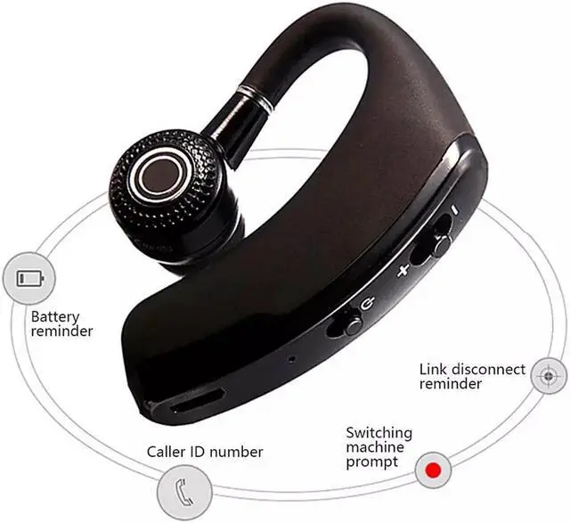 Alt view image 4 of 7 - Bluetooth 5.0 Earpiece Wireless Headset Noise Cancelling Earbuds Driving Trucker