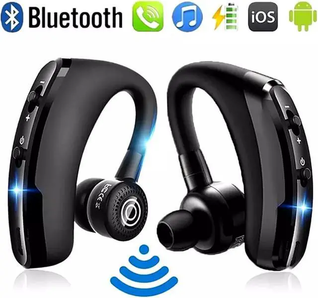 Alt view image 2 of 7 - Bluetooth 5.0 Earpiece Wireless Headset Noise Cancelling Earbuds Driving Trucker