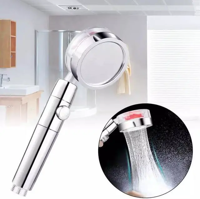 Alt view image 6 of 7 - Handheld Propeller Turbo Fan Hydro Jet Spinning Shower Head High Pressure Spa