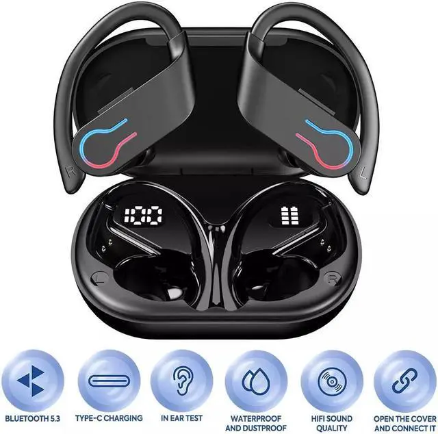 Main image of Wireless Bluetooth Headset TWS Earphones Earbuds Stereo Headphones Ear Hook