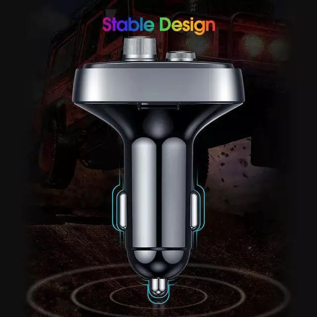 Alt view image 7 of 7 - Bluetooth 5.1 Car Adapter Wireless FM Transmitter Hands-Free Calling MP3 Player