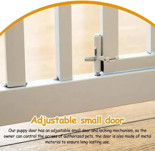 Alt view image 6 of 7 - Short Dog Gate Baby Safety Gates Dog Gate Short Pet Gate for Doorways Stairs
