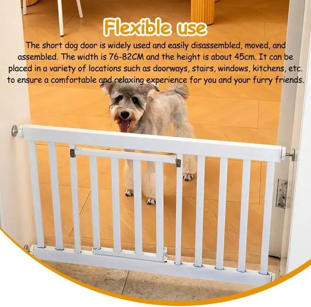 Alt view image 4 of 7 - Short Dog Gate Baby Safety Gates Dog Gate Short Pet Gate for Doorways Stairs