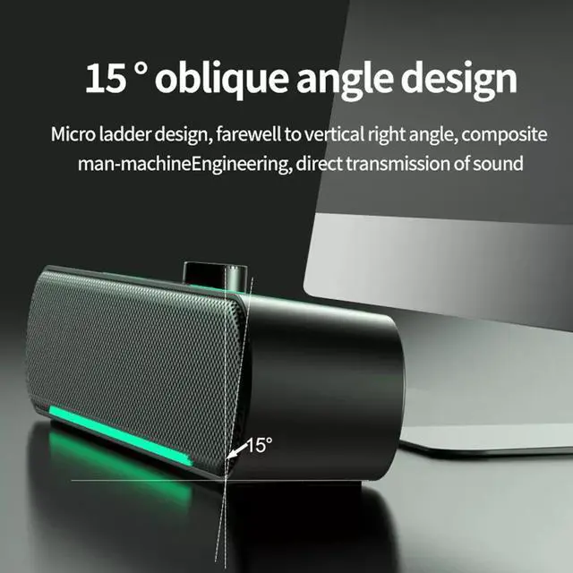Alt view image 6 of 7 - LED USB Computer Speakers Stereo Bass Subwoofer Wired 3.5mm Jack For Desktop PC