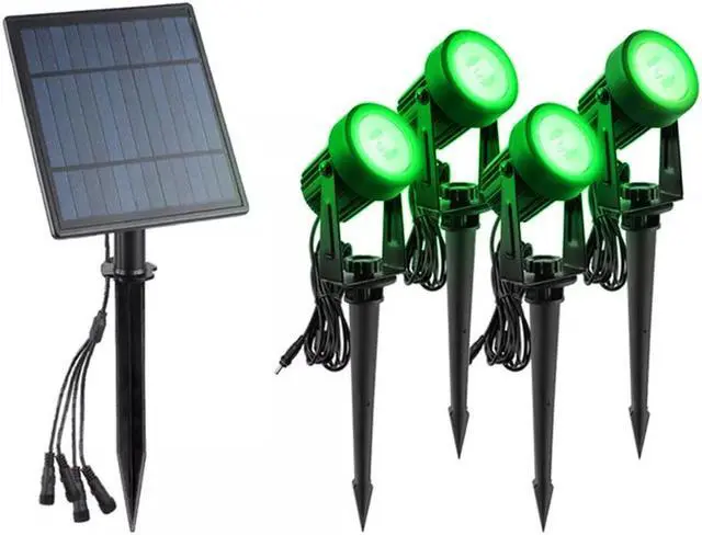 Alt view image 7 of 7 - 4 in 1 Solar LED Spotlight Garden Landscape Lawn Light Outdoor Yard Pathway Lamp