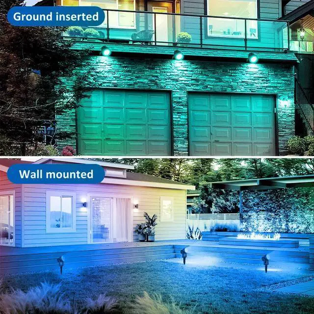 Alt view image 4 of 7 - 4 in 1 Solar LED Spotlight Garden Landscape Lawn Light Outdoor Yard Pathway Lamp