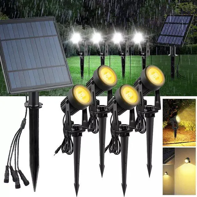 Main image of 4 in 1 Solar LED Spotlight Garden Landscape Lawn Light Outdoor Yard Pathway Lamp