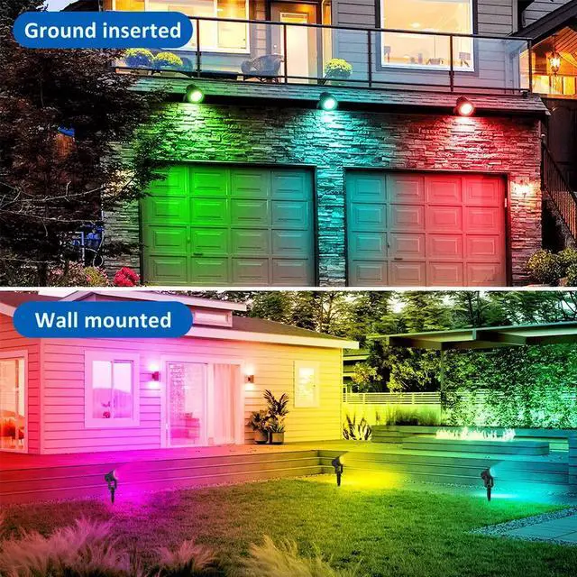 Alt view image 6 of 7 - 4 in 1 Solar LED Spotlight Garden Landscape Lawn Light Outdoor Yard Pathway Lamp