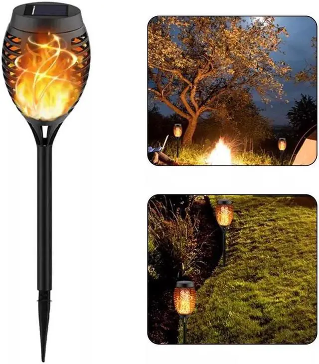 Main image of Solar 12 LED Torch Dance Flickering Flame Light Garden Yard Lawn Waterproof Lamp