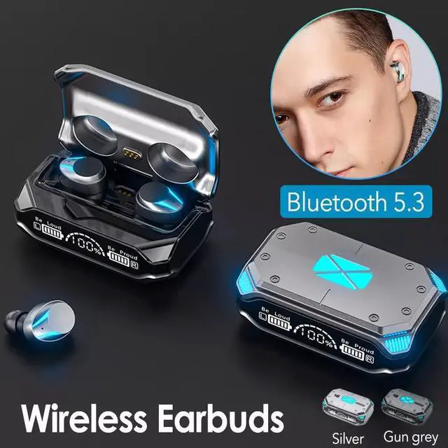 Alt view image 5 of 7 - Bluetooth 5.3 Headphone In-Ear Headset HiFi Stereo Bass LED Display Earphone