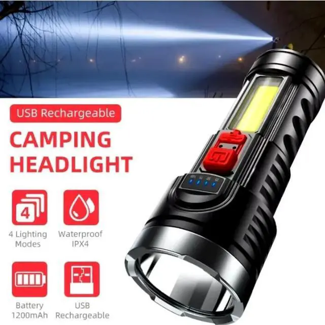 Alt view image 2 of 7 - Super Bright 999000000 LM LED Torch Tactical Flashlight Lantern Rechargeable US