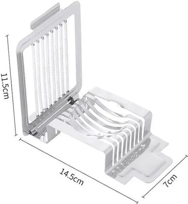Alt view image 6 of 6 - Stainless Steel Boiled Egg Slicer Cutter Mushroom Tomato Ham Kitchen Chopper USA