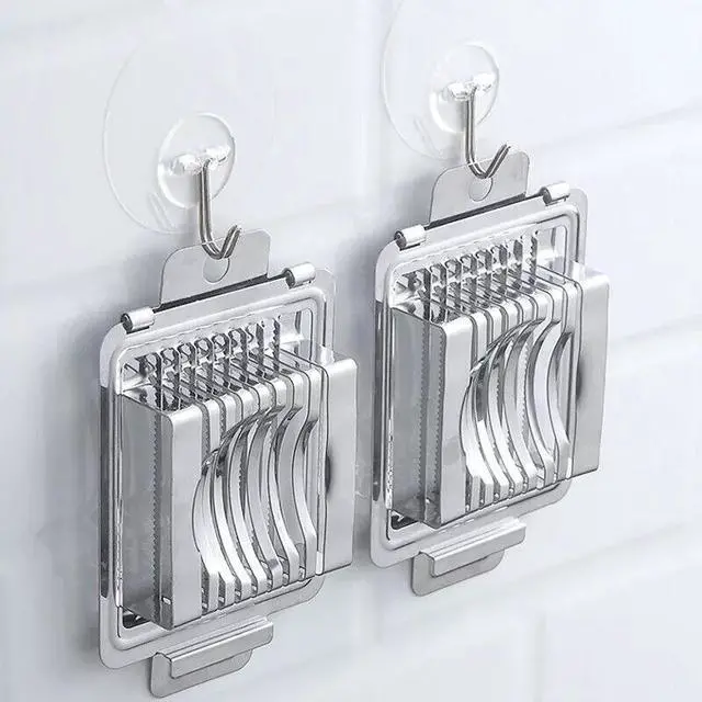 Alt view image 4 of 6 - Stainless Steel Boiled Egg Slicer Cutter Mushroom Tomato Ham Kitchen Chopper USA