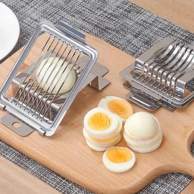 Alt view image 2 of 6 - Stainless Steel Boiled Egg Slicer Cutter Mushroom Tomato Ham Kitchen Chopper USA