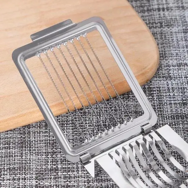Alt view image 5 of 6 - Stainless Steel Boiled Egg Slicer Cutter Mushroom Tomato Ham Kitchen Chopper USA