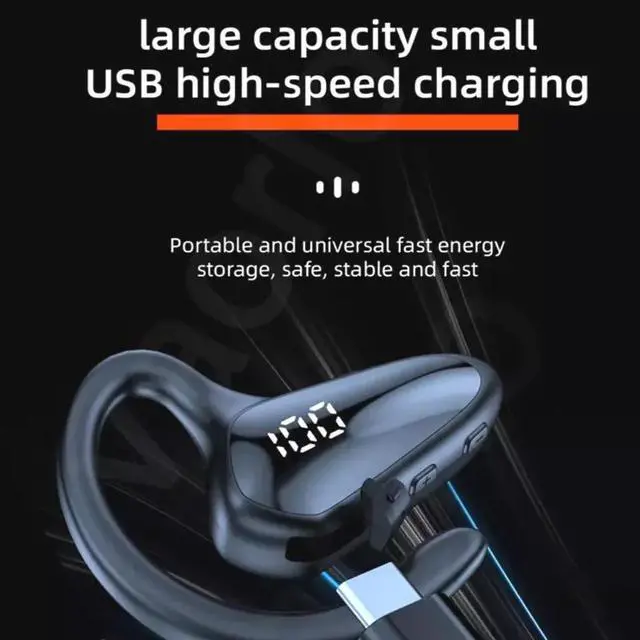 Alt view image 4 of 7 - Bluetooth 5.2 Headset Wireless Earphones Earbuds Stereo Headphones Ear-Hook