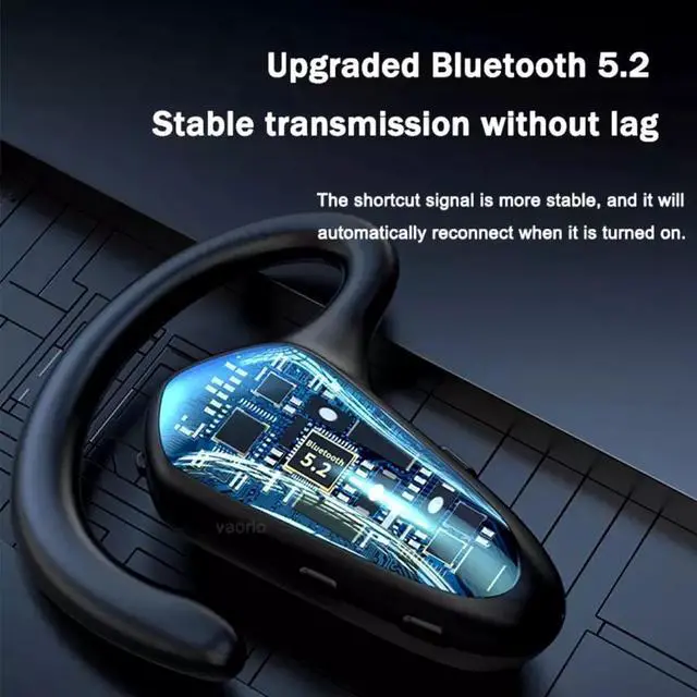 Alt view image 5 of 7 - Bluetooth 5.2 Headset Wireless Earphones Earbuds Stereo Headphones Ear-Hook