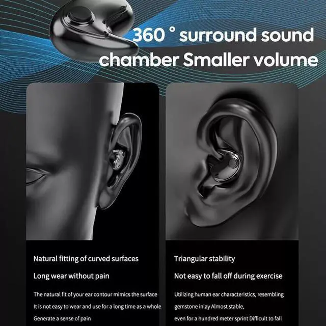 Alt view image 7 of 7 - Bluetooth Earbuds Headset 5.3 Inear Wireless Earphone Invisible for All Phone