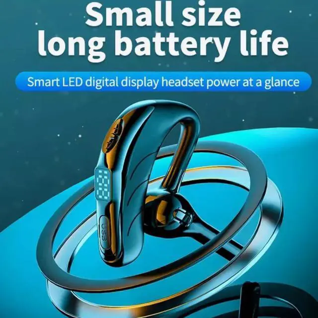 Alt view image 3 of 7 - Trucker Wireless Bluetooth 5.2 Earpiece Headset Earbud Noise Cancelling Mic US