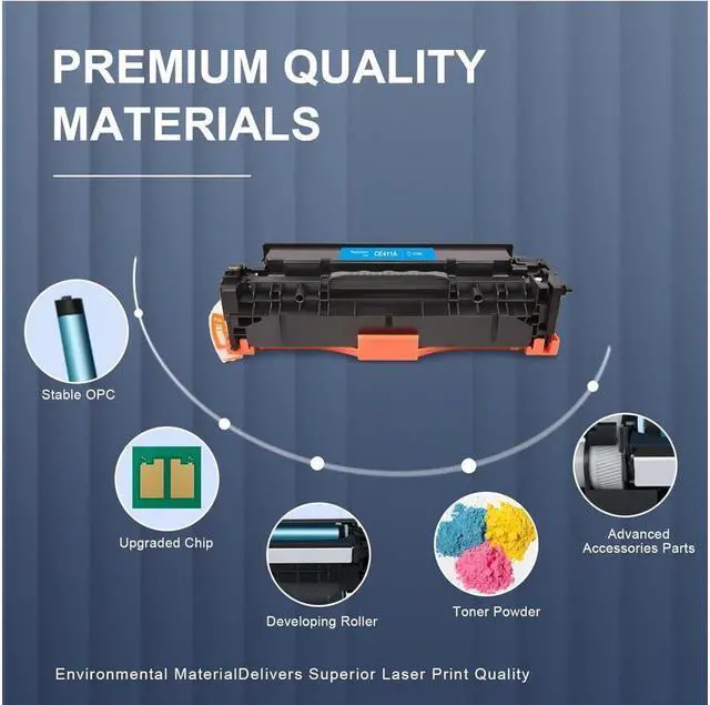 Alt view image 4 of 6 - TEINO Compatible Toner Cartridge Replacement for 305A 305X CE410X CE410A use with LaserJet Pro 300 Color MFP M375nw Pro 400 Color MFP M475dw M451dn M475dn M451nw (Black Cyan Magenta Yellow, 4-Pack)
