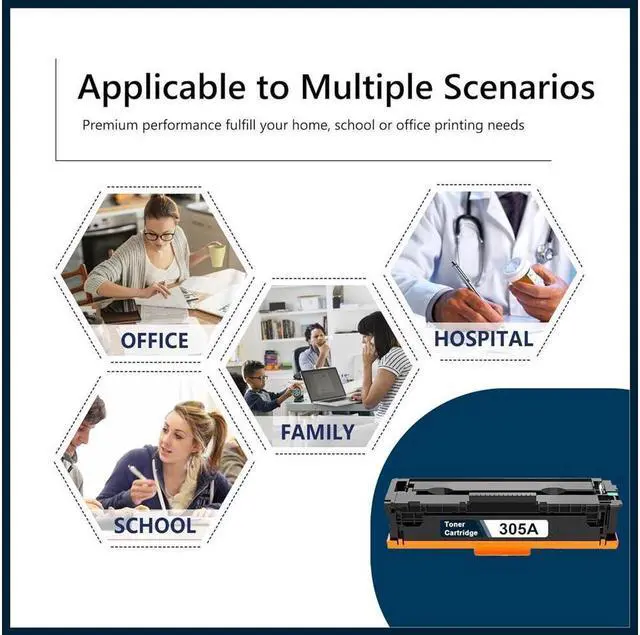 Alt view image 6 of 7 - 305A Toner Cartridge Remanufactured CE410A High Yield Replacement for 305A Pro 300 M351a 400 M451nw M451dn M451dw MFP M475dn M475dw M375nw Printer, Black 1 Pack