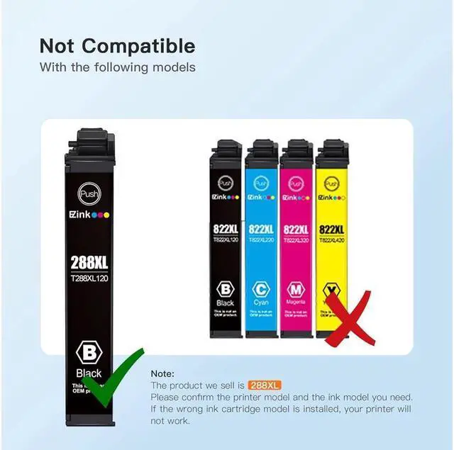 Alt view image 5 of 6 - E-Z Ink (TM Remanufactured Ink Cartridge Replacement for  288 288XL High Yield to use with XP-440 XP-446 XP-330 XP-340 XP-430 (2 Black, 1 Cyan, 1 Magenta, 1 Yellow with Latest Upgraded Chips)