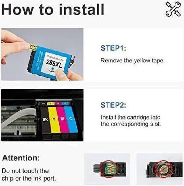 Alt view image 6 of 6 - myCartridge Remanufactured Ink Cartridge Replacement for 288XL 288 XL T288XL for XP-430 XP-330 XP-434 XP-440 XP-446 XP-340 Printer Ink Cartridges (1 Black,1 Cyan,1 Magenta, 1 Yellow)