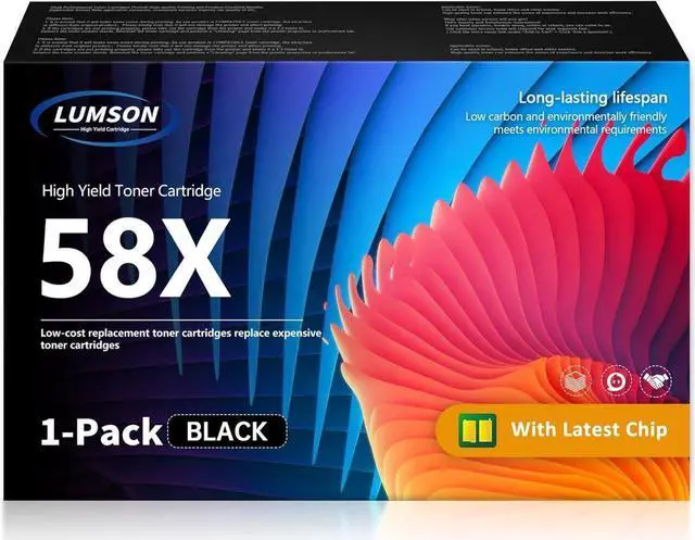 Main image of [High Yield, with Latest CHIP] 58X Toner Cartridge CF258X Black Replacement for 58X Toner Pro M404n M404dn M404dw Pro MFP M428fdw M428fdn M428dw M304 Printer Ink 1 Pack