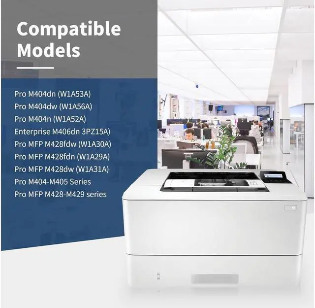 Alt view image 3 of 7 - 58A CF258A Toner Cartridge with Chip Black | Replacement for 58X CF258X High Yield Toner Cartridge for Enterprise M406 Series, MFP M430 Series, Pro M404 Series, MFP M428 Series Printer Ink 1 Pack