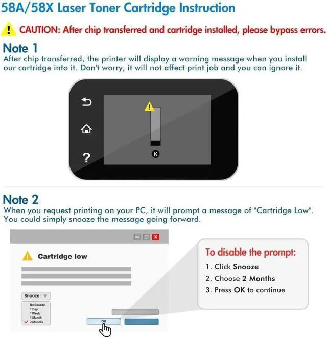 Alt view image 4 of 6 - TRUE IMAGE Compatible Toner Cartridge Replacement for 58A CF258A 58X CF258X M428fdw Pro M404n M404dn M404dw MFP M428fdn M428dw M304 M404 M428 Printer Toner (Black, 2-Pack)
