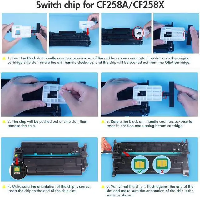 Alt view image 6 of 6 - TRUE IMAGE Compatible Toner Cartridge Replacement for 58A CF258A 58X CF258X M428fdw Pro M404n M404dn M404dw MFP M428fdn M428dw M304 M404 M428 Printer Toner (Black, 2-Pack)