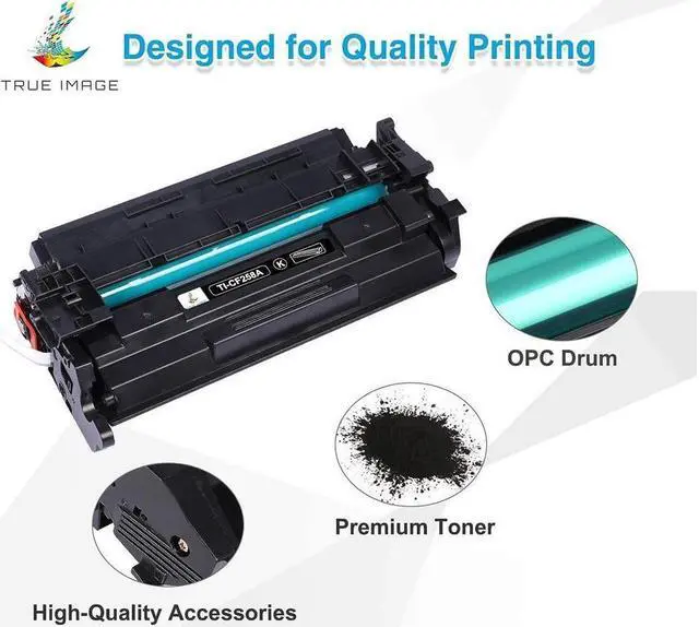 Alt view image 5 of 6 - TRUE IMAGE Compatible Toner Cartridge Replacement for 58A CF258A 58X CF258X M428fdw Pro M404n M404dn M404dw MFP M428fdn M428dw M304 M404 M428 Printer Toner (Black, 2-Pack)