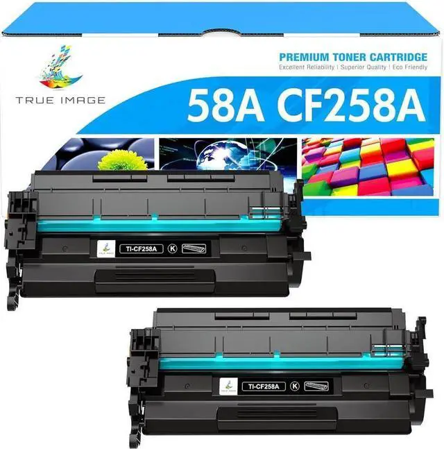 Main image of TRUE IMAGE Compatible Toner Cartridge Replacement for 58A CF258A 58X CF258X M428fdw Pro M404n M404dn M404dw MFP M428fdn M428dw M304 M404 M428 Printer Toner (Black, 2-Pack)