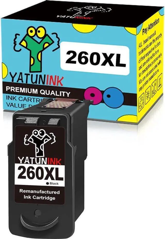 Main image of YATUNINK Remanufactured 260 XL Ink Cartridge Black Replacement for PG-260XL 260XL PG-260 XL PG260 XL 260 XL Black Ink Cartrige for TS6420 TS5320 TR7020 All In One Wireless Printer(1 Black)
