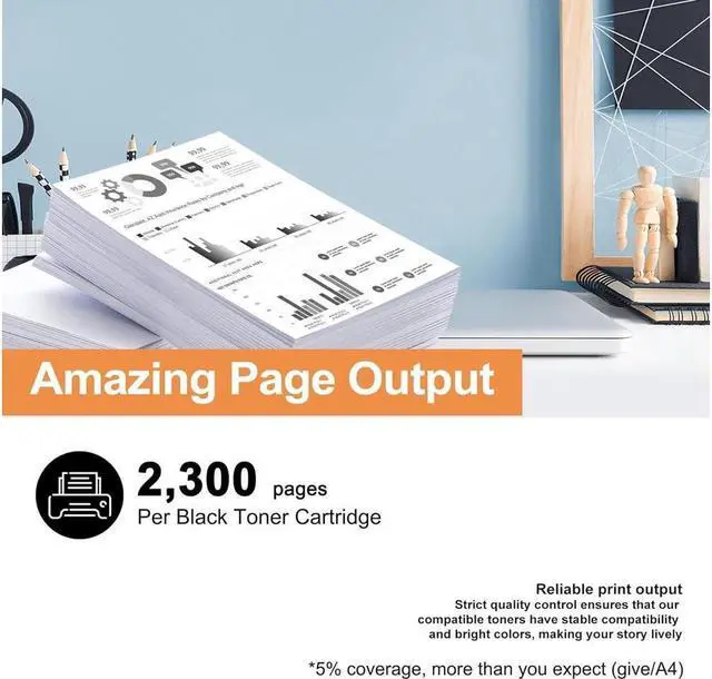 Alt view image 2 of 6 - 2-Pack Black 05A | CE505A Toner Cartridge Replacement for Laserjet P2035 P2035n P2055 P2055d P2055dn P2055x Printer Toner - by VaserInk