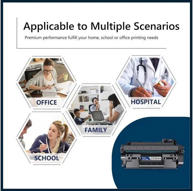 Alt view image 6 of 7 - 05A Toner Cartridge CE505A High Yield Replacement for 05A P2035 2035n 2055 2055d 2055dn 2055x Printer, Black 1 Pack