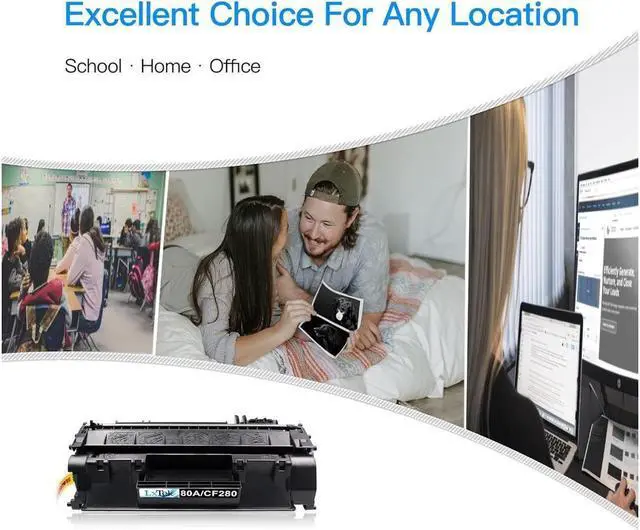 Alt view image 6 of 7 - LxTek Compatible Toner Cartridge Replacement for 80A CF280A 80X CF280X 05A CE505A to use with Laserjet Pro 400 M401dne M401dn M401dw M401n, Pro 400 MFP M425dn M425dw (2 Black, High Yield)