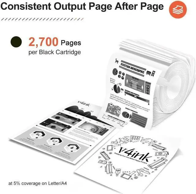 Alt view image 2 of 6 - V4INK 2-Pack Compatible Toner Cartridge Replacement for 80A CF280A Toner Cartridge Black Ink for use in LaserJet Pro 400 M401N M401DN M401DNE M401DW, HP LJ Pro 400 MFP M425DN M425DW Printer