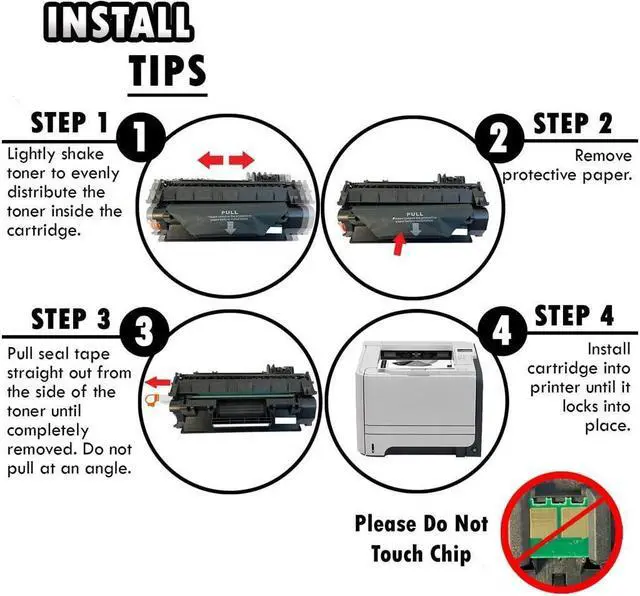 Alt view image 5 of 7 - 2 Inkfirst Compatible Toner Cartridges Replacement for CE505A CF280A 05A 80A Laserjet P2035 P2035n P2055dn P2055x M425dn M401dw M401dn M401n