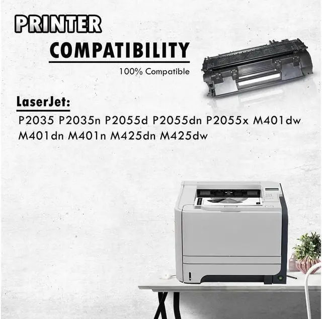 Alt view image 2 of 7 - 2 Inkfirst Compatible Toner Cartridges Replacement for CE505A CF280A 05A 80A Laserjet P2035 P2035n P2055dn P2055x M425dn M401dw M401dn M401n