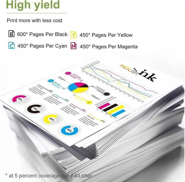 Alt view image 5 of 6 - 212XL Ink Cartridges Remanufactured for 212 Ink Cartridges T212 T212XL for WF-2830 WF-2850 XP-4105 XP-4100 Printer (2 Black 1 Cyan 1 Magenta 1 Yellow, 5-Pack)