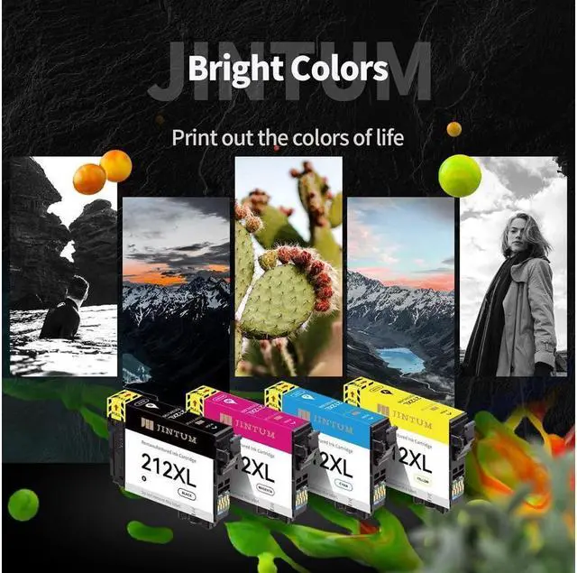 Alt view image 4 of 6 - 212XL Ink Cartridges Remanufactured 212 Ink Cartridges for 212XL T212XL for use with Expression Home XP-4100 XP-4105 Workforce WF-2850 WF-2830 Printer (4-Pack)