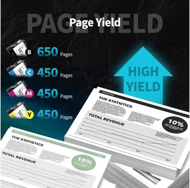 Alt view image 3 of 6 - 212XL Ink Cartridges Remanufactured 212 Ink Cartridges for 212XL T212XL for use with Expression Home XP-4100 XP-4105 Workforce WF-2850 WF-2830 Printer (4-Pack)