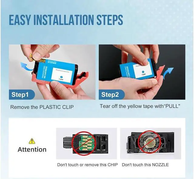 Alt view image 3 of 6 - 212 212XL T212XL Black Ink Cartridges Remanufactured Replacement for 212 212XL Ink Cartridges for Expression Home XP-4100 XP-4105 Workforce WF-2830 WF-2850 Printer (Black, 2 Pack)