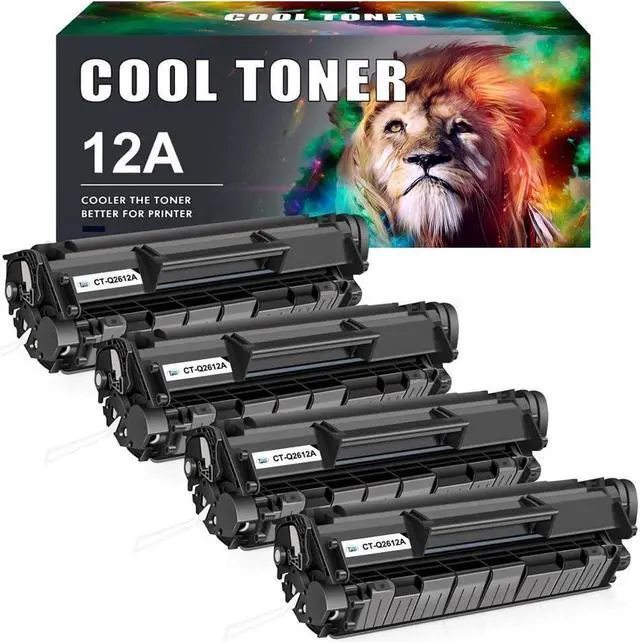 Main image of Cool Toner 4PK 104 Q2612A 12A Toner Compatible for 12A Q2612A 104 FX-10 FX-9 Toner Cartridge  Laserjet 1020 1018 1012 1022  ImageClass MF4150 MF4270 MF4350d MF4370dn D420 D480 Toner