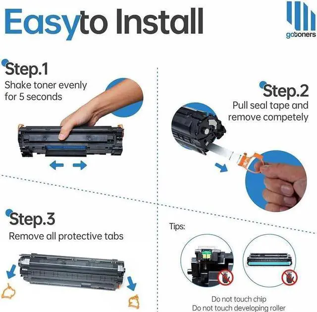 Alt view image 5 of 5 - Gotoners 2PK Compatible Q2612A Toner Cartridge 12A for Laserjet 1012 1018 1020 3050 3015 1010 1022 3030 3052 3055 3020 1022N 1022NW M1005 MFP M1319
